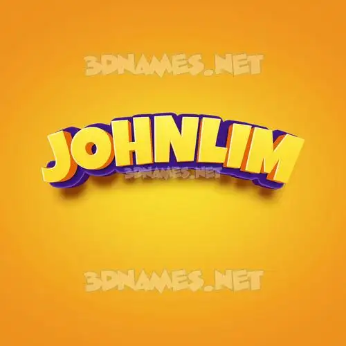 johnlim in Orange Toon style - 3D name wallpaper johnlim in Orange Toon style - 3D name wallpaper