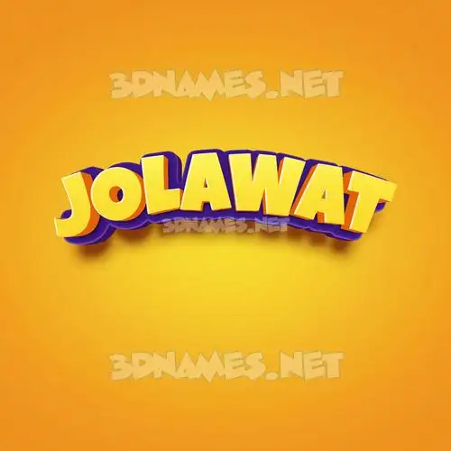 jolawat in Orange Toon style - 3D name wallpaper