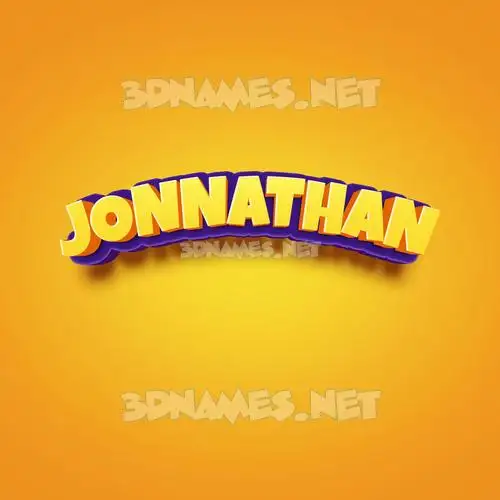 jonnathan in Orange Toon style - 3D name wallpaper