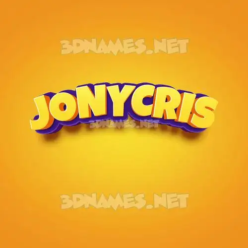 jonycris in Orange Toon style - 3D name wallpaper