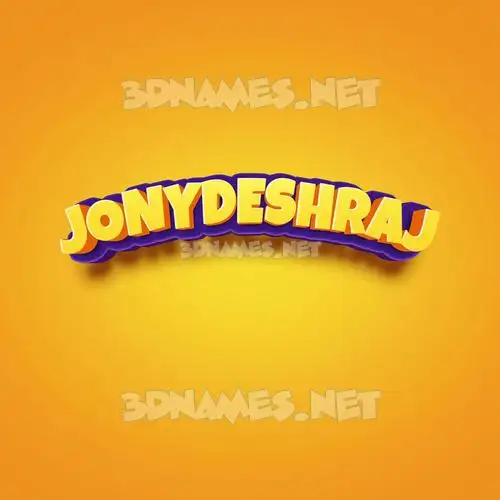 jonydeshraj in Orange Toon style - 3D name wallpaper jonydeshraj in Orange Toon style - 3D name wallpaper