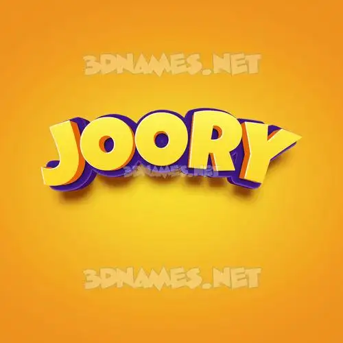 joory in Orange Toon style - 3D name wallpaper