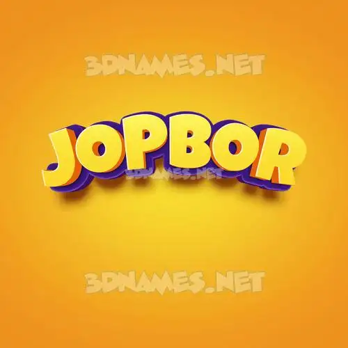 jopbor in Orange Toon style - 3D name wallpaper jopbor in Orange Toon style - 3D name wallpaper
