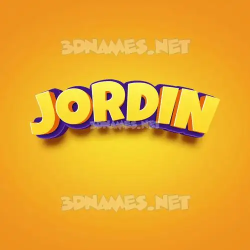 jordin in Orange Toon style - 3D name wallpaper jordin in Orange Toon style - 3D name wallpaper