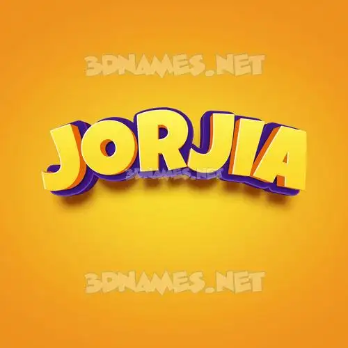 jorjia in Orange Toon style - 3D name wallpaper
