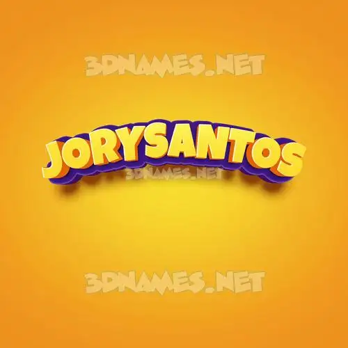 jorysantos in Orange Toon style - 3D name wallpaper jorysantos in Orange Toon style - 3D name wallpaper