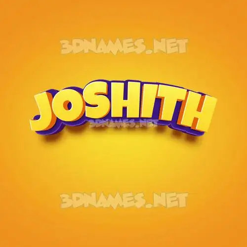 joshith in Orange Toon style - 3D name wallpaper