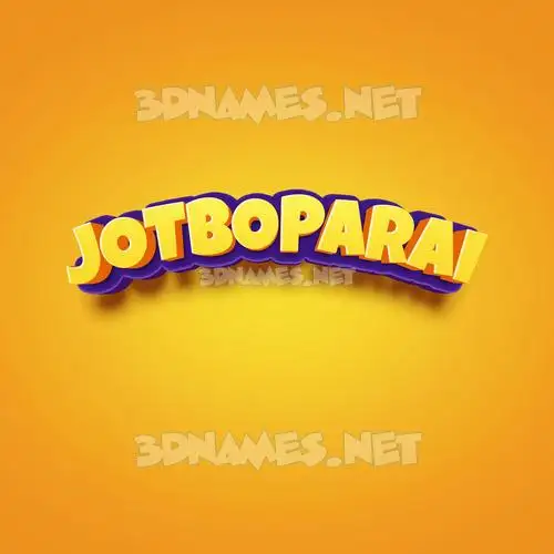 jotboparai in Orange Toon style - 3D name wallpaper