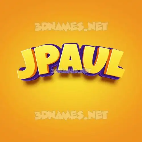 jpaul in Orange Toon style - 3D name wallpaper