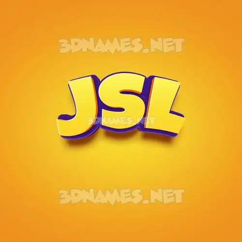 jsl in Orange Toon style - 3D name wallpaper