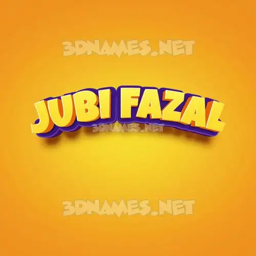 jubi fazal in Orange Toon style - 3D name wallpaper jubi fazal in Orange Toon style - 3D name wallpaper