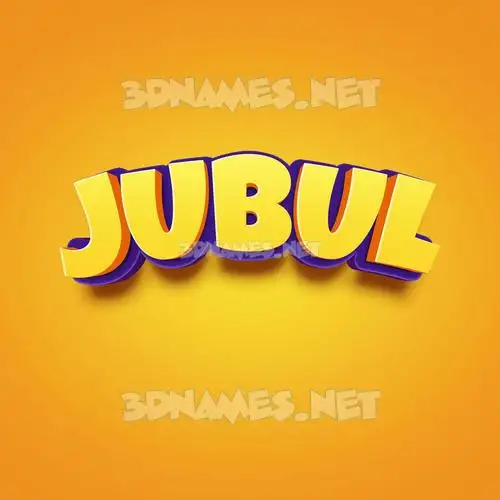 jubul in Orange Toon style - 3D name wallpaper jubul in Orange Toon style - 3D name wallpaper