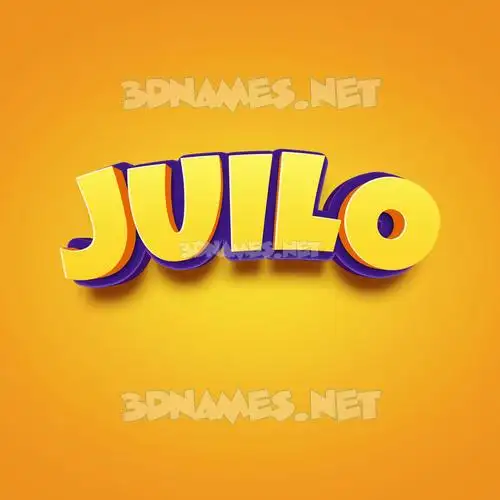 juilo in Orange Toon style - 3D name wallpaper