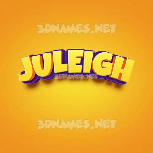 juleigh in Orange Toon style - 3D name wallpaper