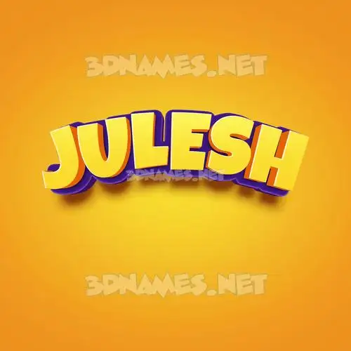 julesh in Orange Toon style - 3D name wallpaper