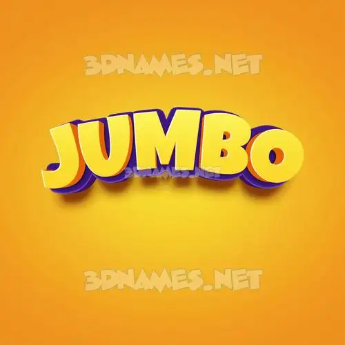 jumbo in Orange Toon style - 3D name wallpaper jumbo in Orange Toon style - 3D name wallpaper