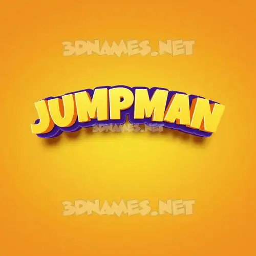 jumpman in Orange Toon style - 3D name wallpaper