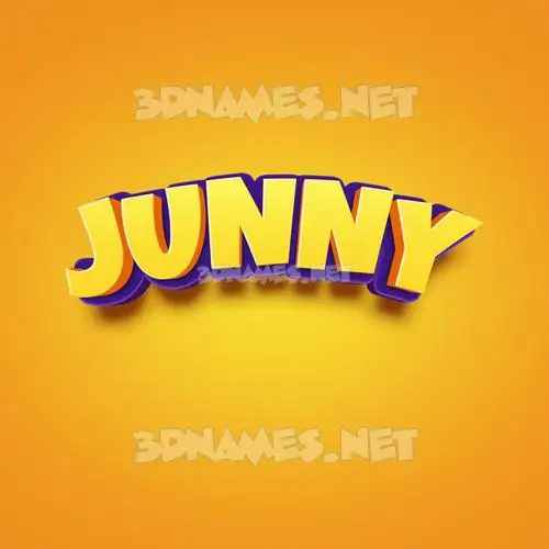 junny in Orange Toon style - 3D name wallpaper