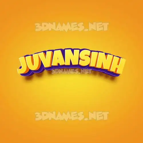 juvansinh in Orange Toon style - 3D name wallpaper