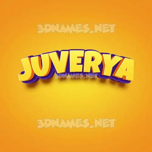 juverya in Orange Toon style - 3D name wallpaper