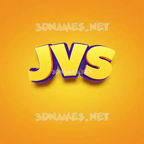 jvs in Orange Toon style - 3D name wallpaper