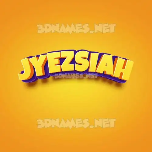 jyezsiah in Orange Toon style - 3D name wallpaper