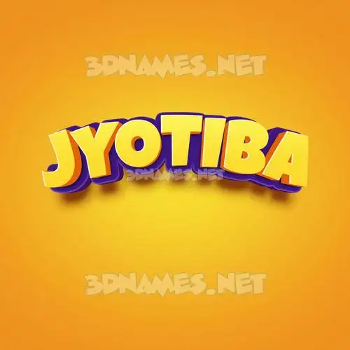 jyotiba in Orange Toon style - 3D name wallpaper