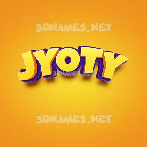 jyoty in Orange Toon style - 3D name wallpaper