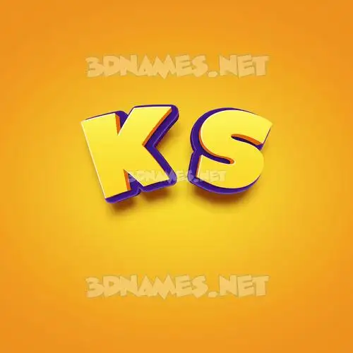 k s in Orange Toon style - 3D name wallpaper k s in Orange Toon style - 3D name wallpaper