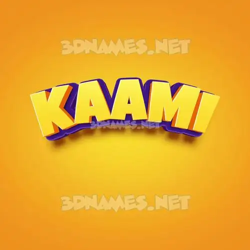 kaami in Orange Toon style - 3D name wallpaper