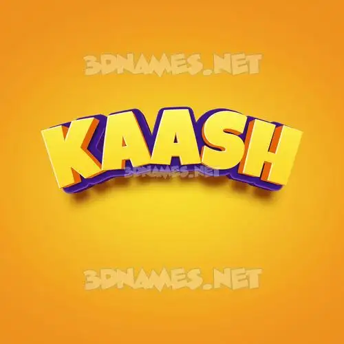 kaash in Orange Toon style - 3D name wallpaper kaash in Orange Toon style - 3D name wallpaper
