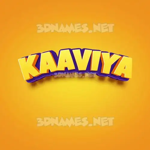 kaaviya in Orange Toon style - 3D name wallpaper kaaviya in Orange Toon style - 3D name wallpaper