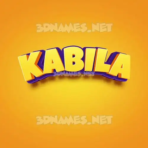 kabila in Orange Toon style - 3D name wallpaper