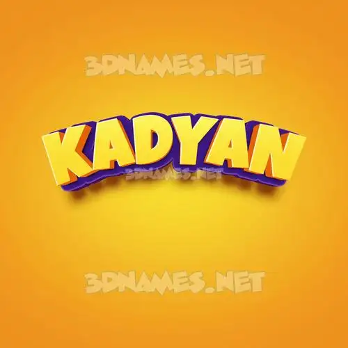 kadyan in Orange Toon style - 3D name wallpaper kadyan in Orange Toon style - 3D name wallpaper