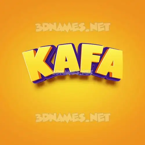 kafa in Orange Toon style - 3D name wallpaper kafa in Orange Toon style - 3D name wallpaper