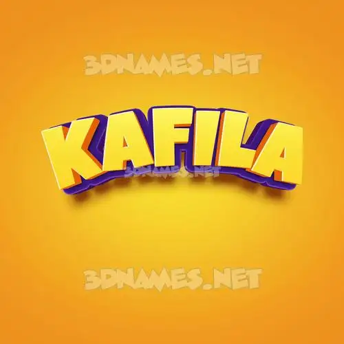 kafila in Orange Toon style - 3D name wallpaper kafila in Orange Toon style - 3D name wallpaper