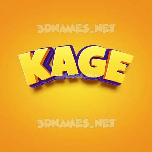 kage in Orange Toon style - 3D name wallpaper kage in Orange Toon style - 3D name wallpaper