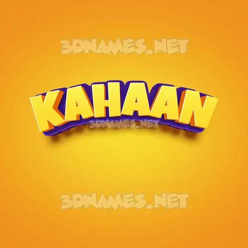 kahaan in Orange Toon style - 3D name wallpaper kahaan in Orange Toon style - 3D name wallpaper