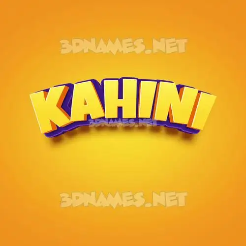 kahini in Orange Toon style - 3D name wallpaper