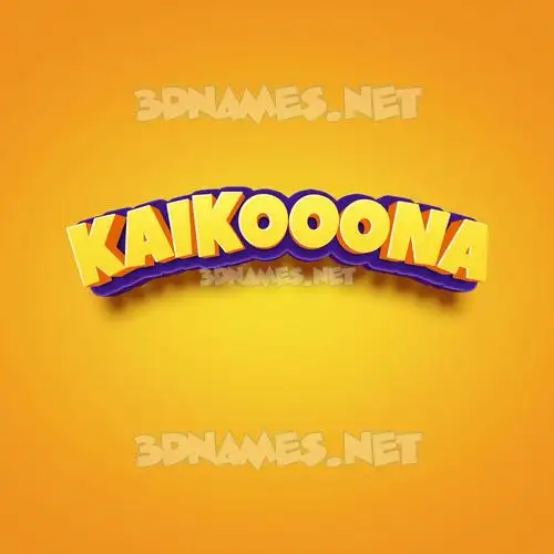 kaikooona in Orange Toon style - 3D name wallpaper kaikooona in Orange Toon style - 3D name wallpaper