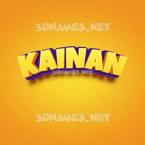 kainan in Orange Toon style - 3D name wallpaper