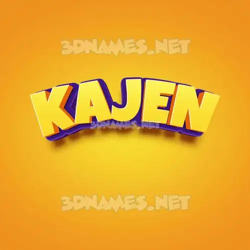 kajen in Orange Toon style - 3D name wallpaper kajen in Orange Toon style - 3D name wallpaper