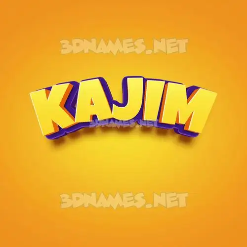 kajim in Orange Toon style - 3D name wallpaper