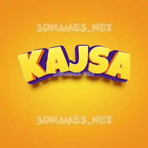 kajsa in Orange Toon style - 3D name wallpaper kajsa in Orange Toon style - 3D name wallpaper