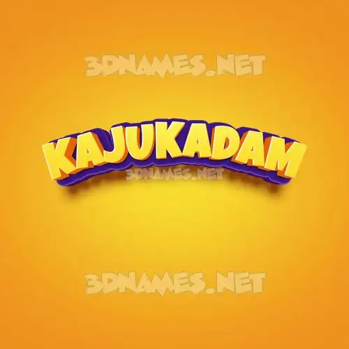kajukadam in Orange Toon style - 3D name wallpaper kajukadam in Orange Toon style - 3D name wallpaper