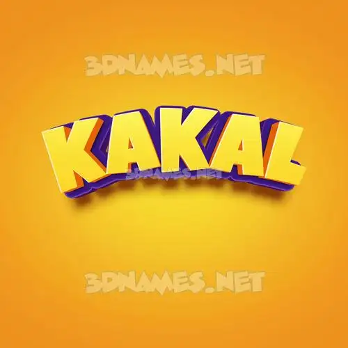kakal in Orange Toon style - 3D name wallpaper kakal in Orange Toon style - 3D name wallpaper