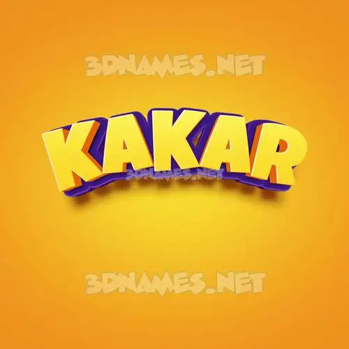 kakar in Orange Toon style - 3D name wallpaper kakar in Orange Toon style - 3D name wallpaper