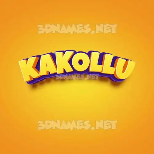 kakollu in Orange Toon style - 3D name wallpaper kakollu in Orange Toon style - 3D name wallpaper