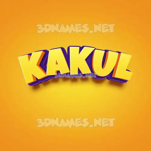 kakul in Orange Toon style - 3D name wallpaper kakul in Orange Toon style - 3D name wallpaper