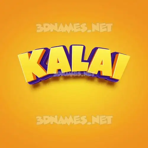 kalai in Orange Toon style - 3D name wallpaper